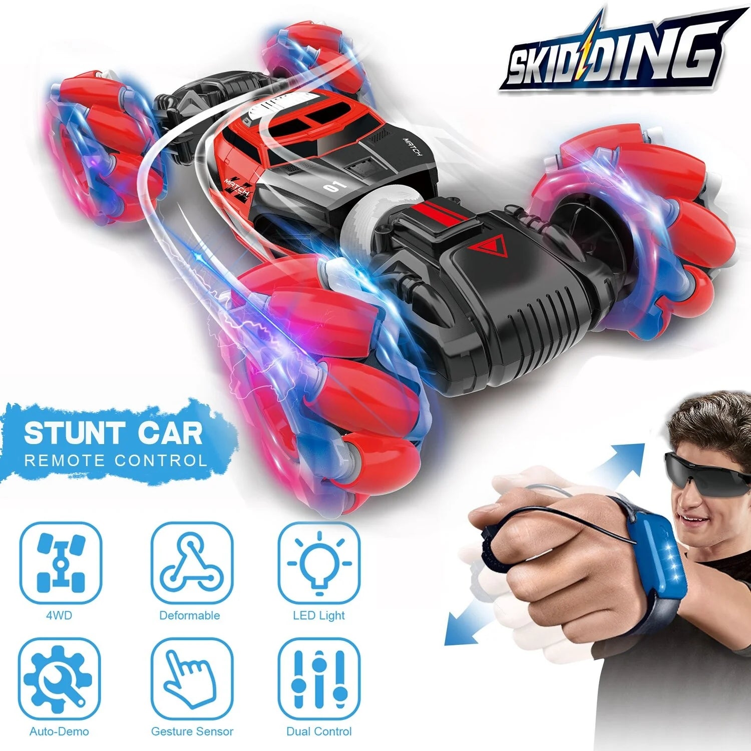 Megatoys™ Gesture sensing drift dump twist stunt car hand motion for kids